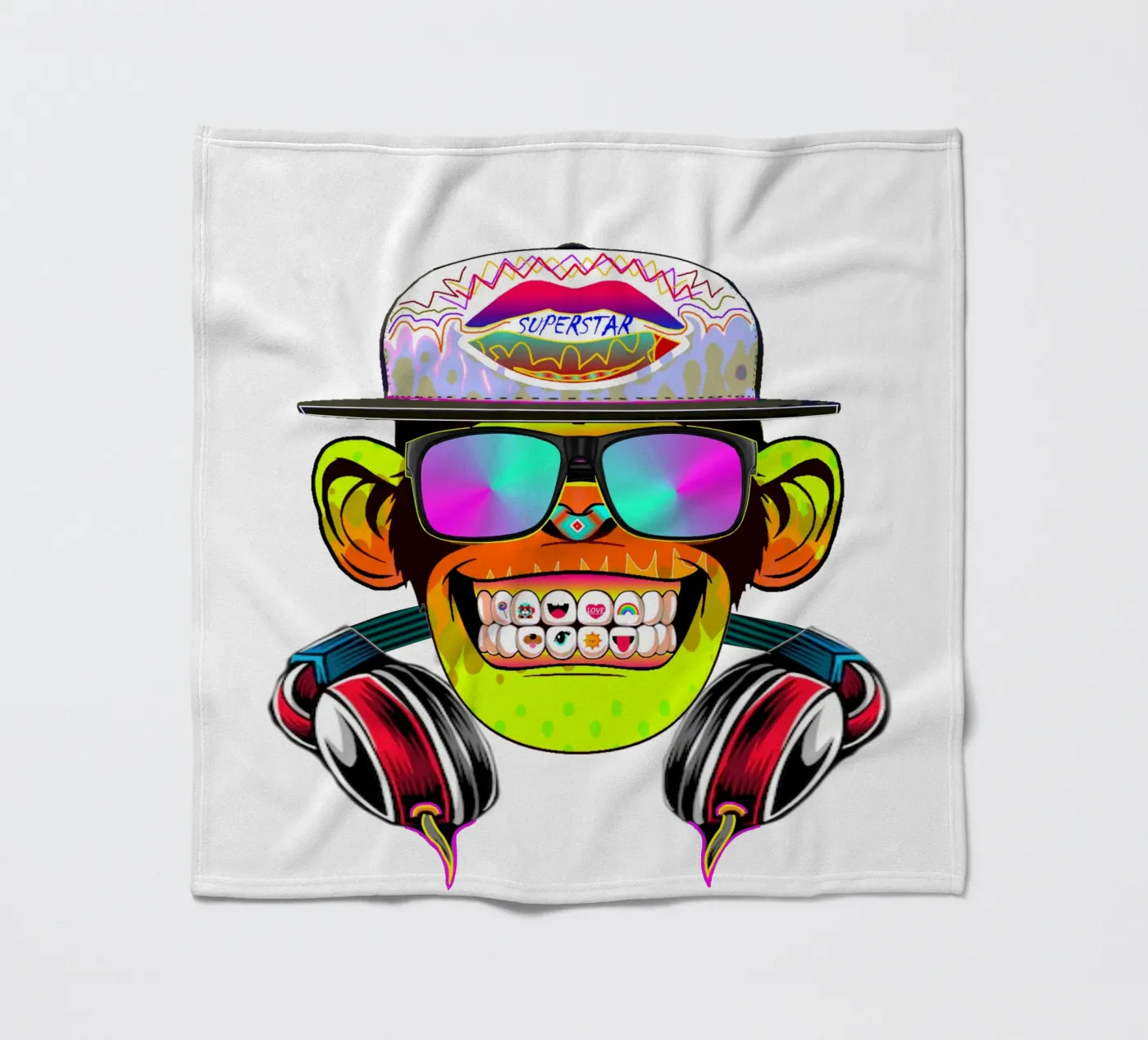 DISKOTHEKENAFFE Fleecedecke von Crazyy Mode