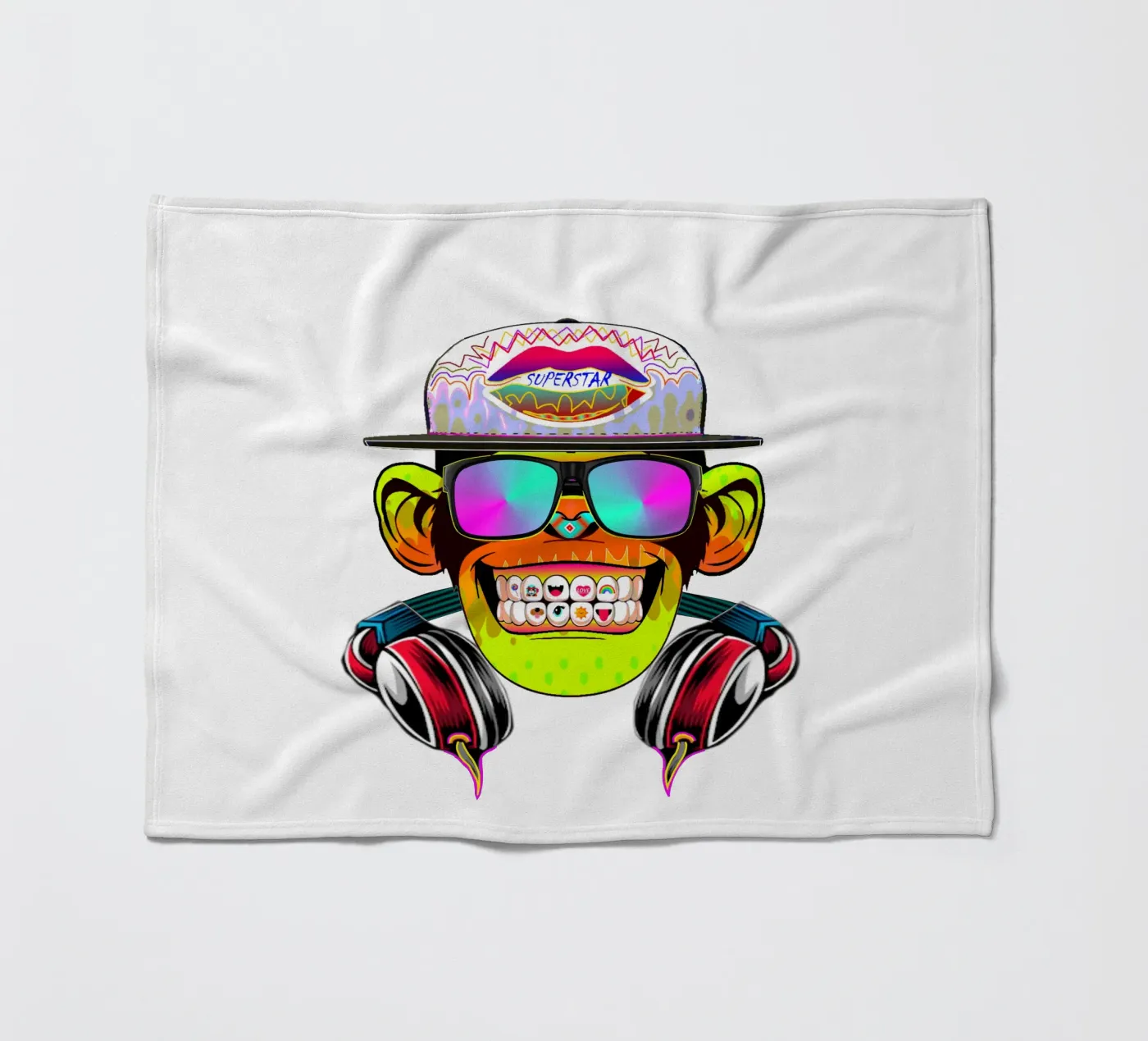 DISCOTHEQUE MONKEY plaid polaire de Crazyy Mode