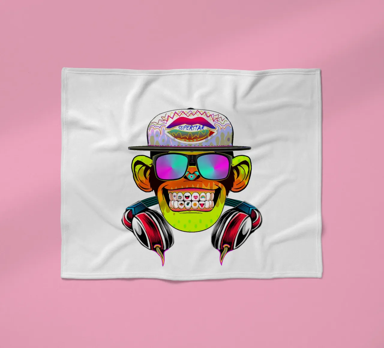 DISKOTHEKENAFFE Fleecedecke von Crazyy Mode