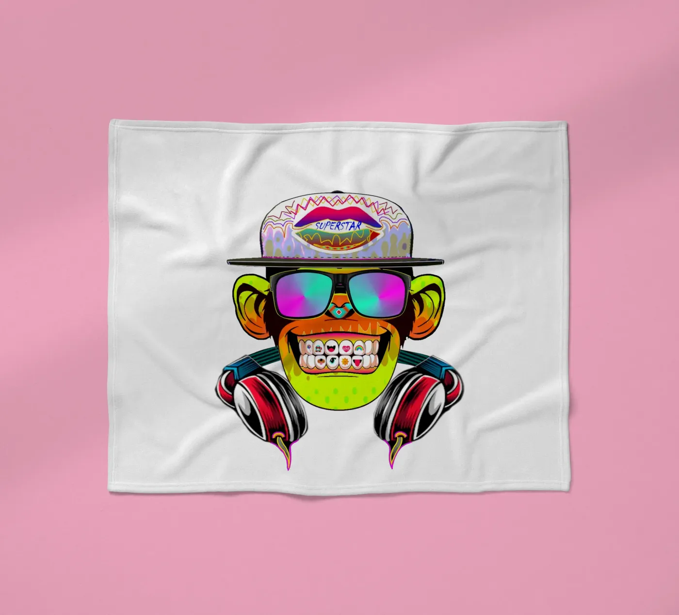 DISCOTHEQUE MONKEY plaid polaire de Crazyy Mode