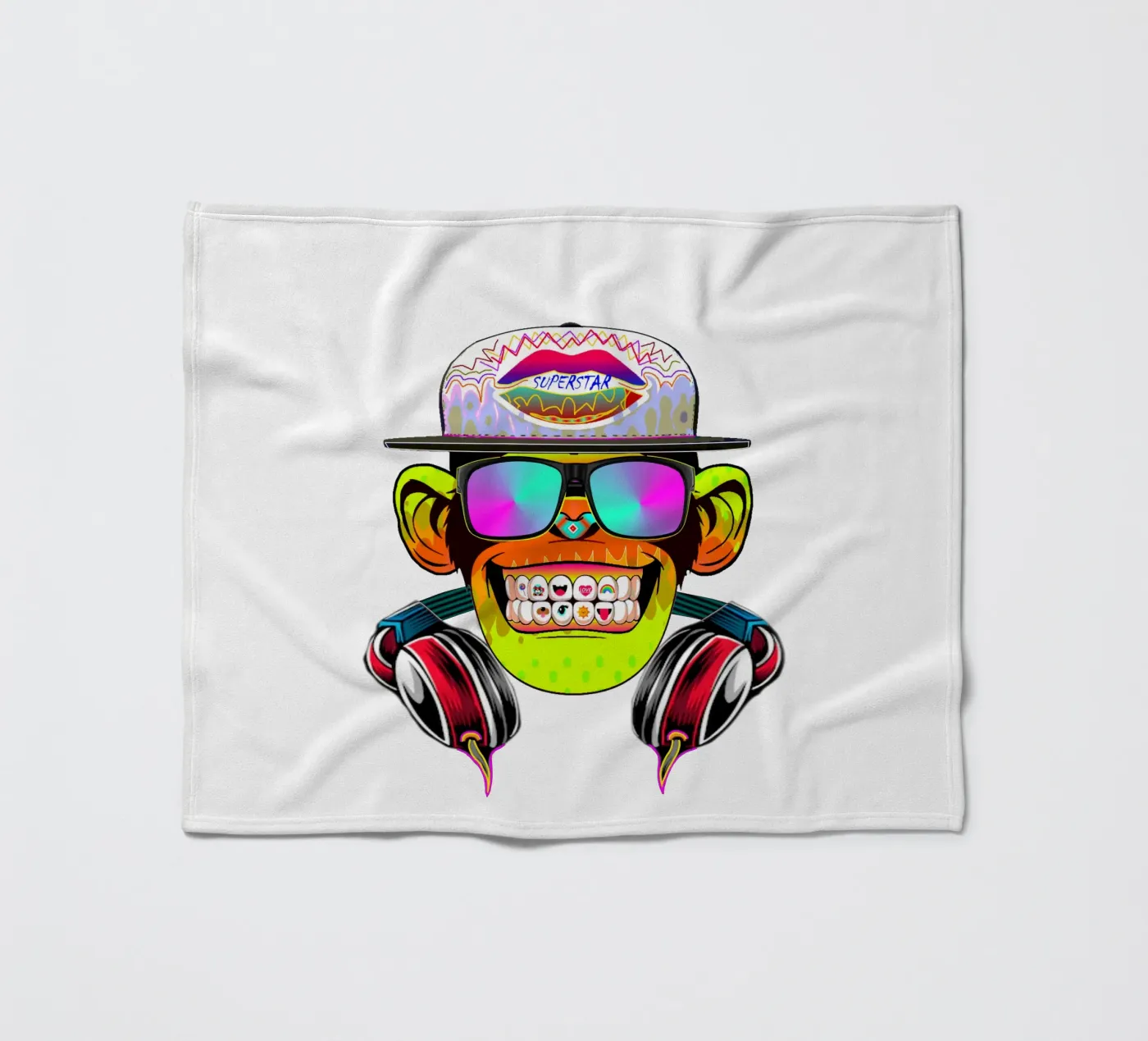 DISCOTHEQUE MONKEY plaid polaire de Crazyy Mode