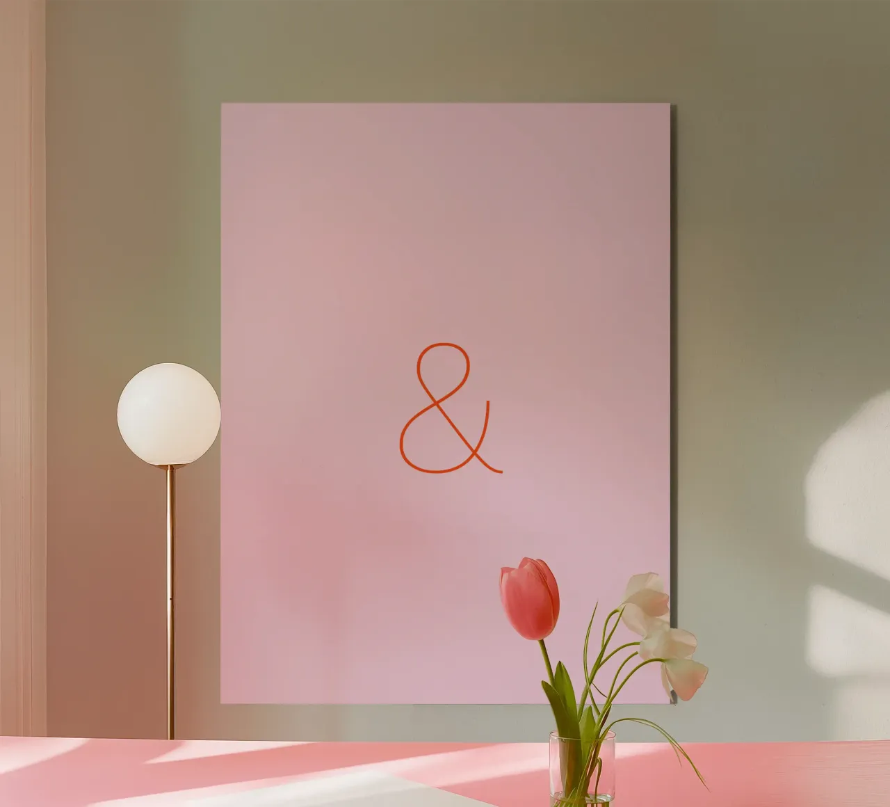 Rosa e rosso alluminio dibond da Katja Stehle Design