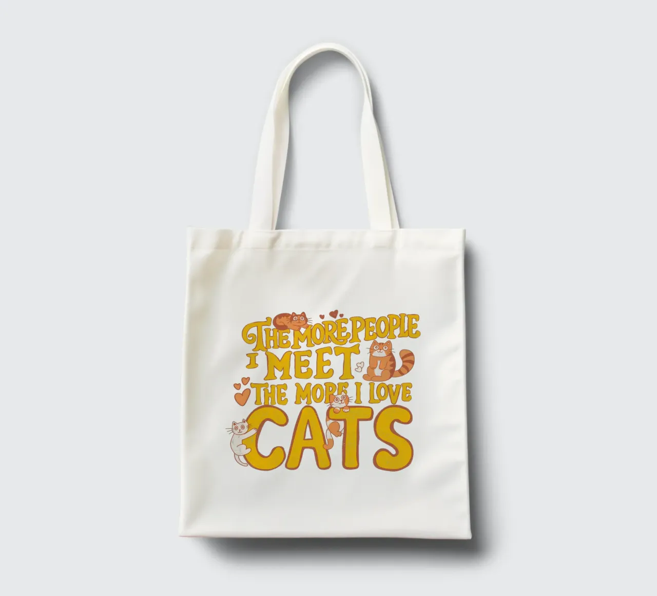 Più persone incontro e più amo i gatti borsa in juta da Loobs