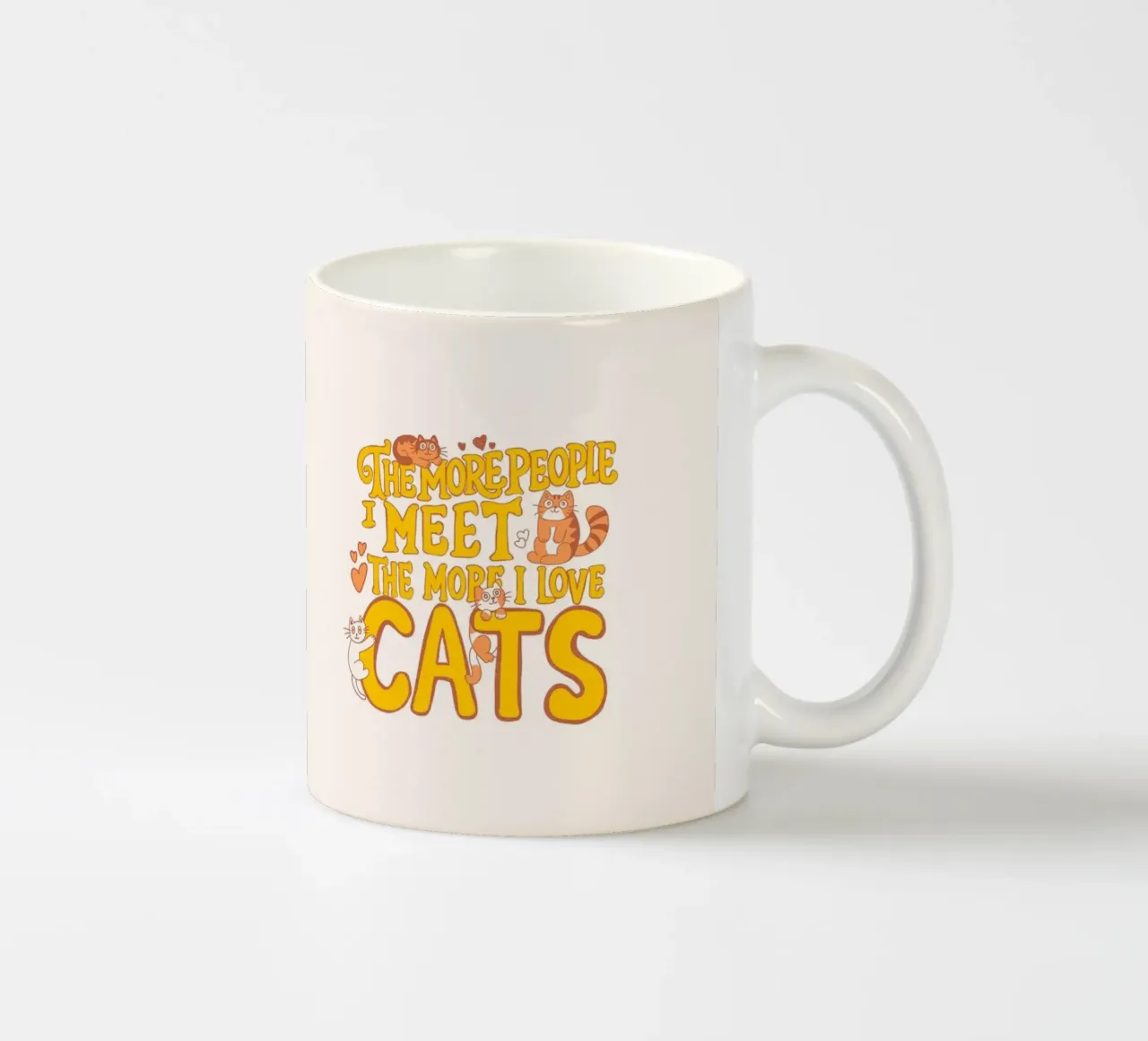 Più persone incontro e più amo i gatti tazza in ceramica da Loobs