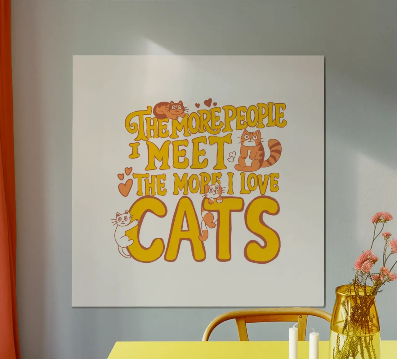 Più persone incontro e più amo i gatti carta hahnemühle da Loobs