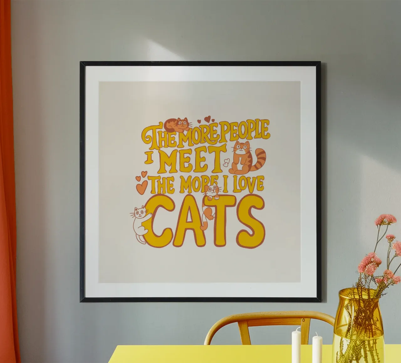 Più persone incontro e più amo i gatti carta hahnemühle da Loobs