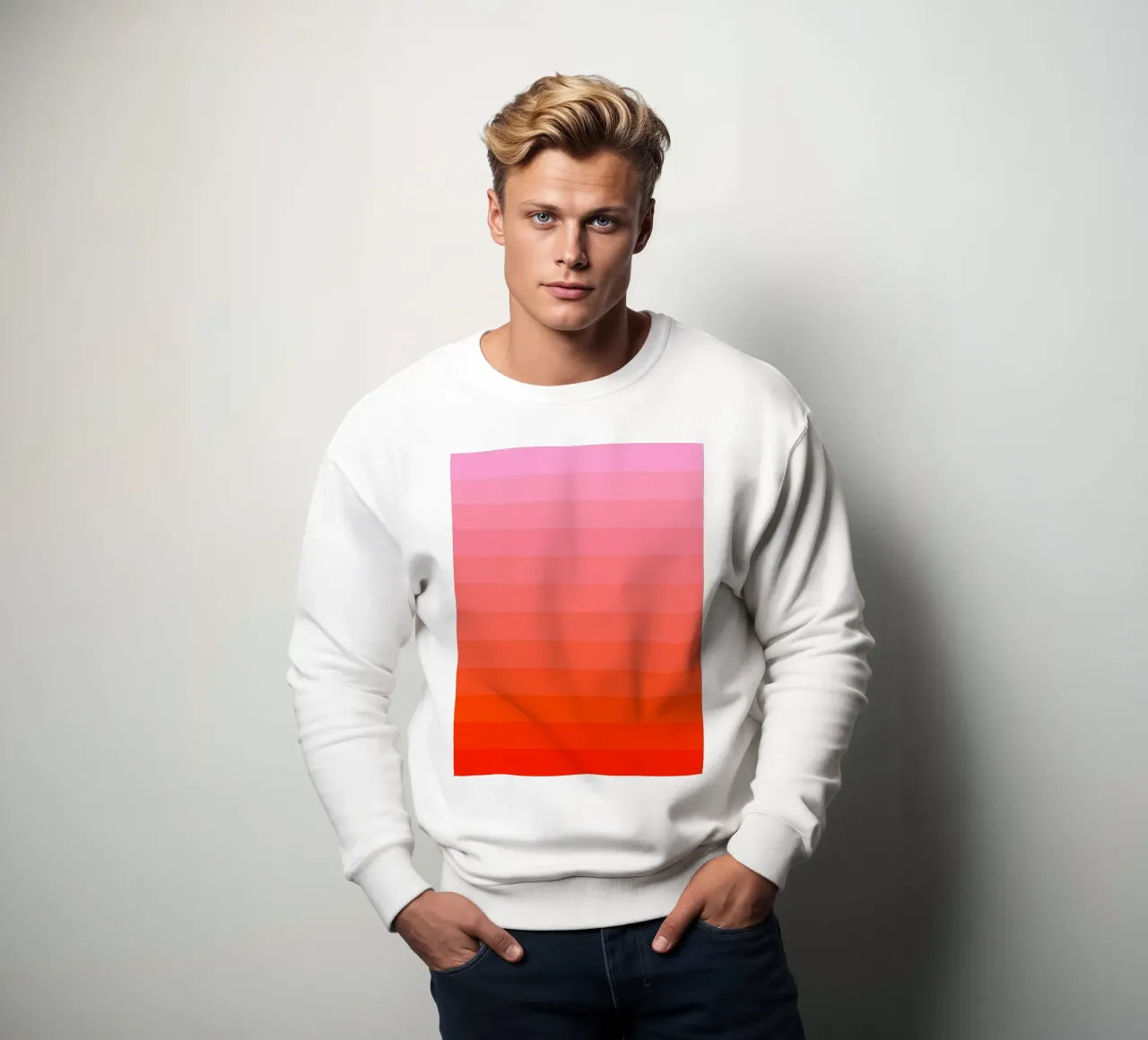 Retro gradiente rosso rosa felpa da Katja Stehle Design