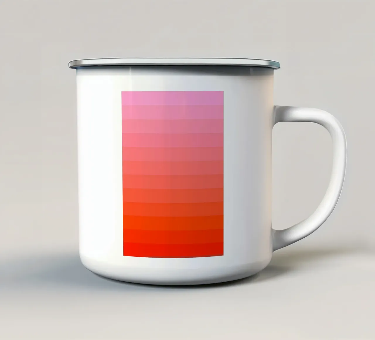 Retro gradiente rosso rosa tazza in smalto da Katja Stehle Design