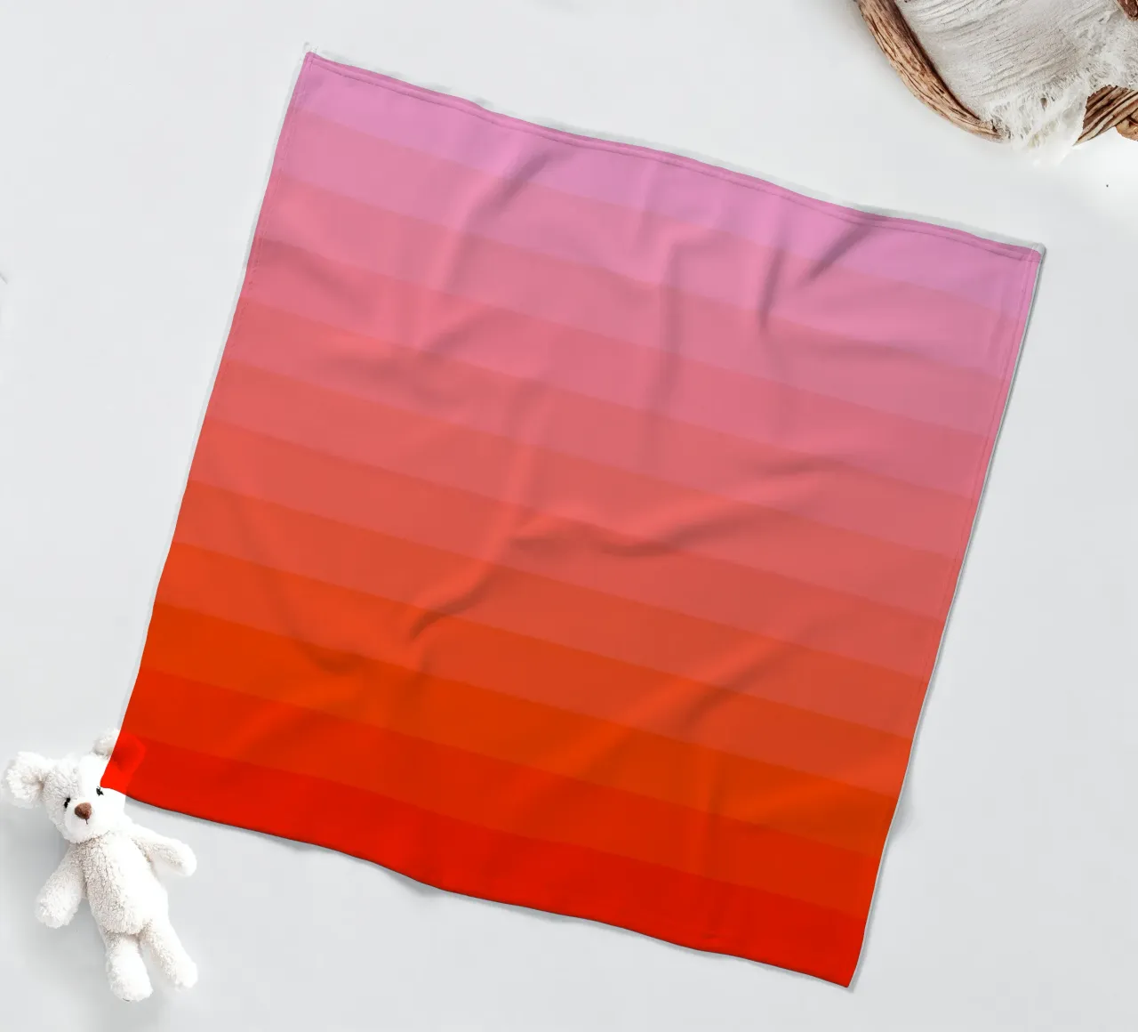 Retro gradiente rosso rosa coperta in pile da Katja Stehle Design
