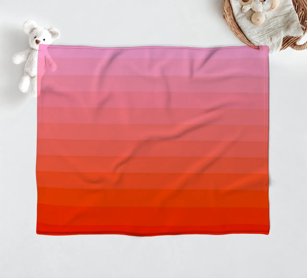 Retro gradiente rosso rosa coperta in pile da Katja Stehle Design