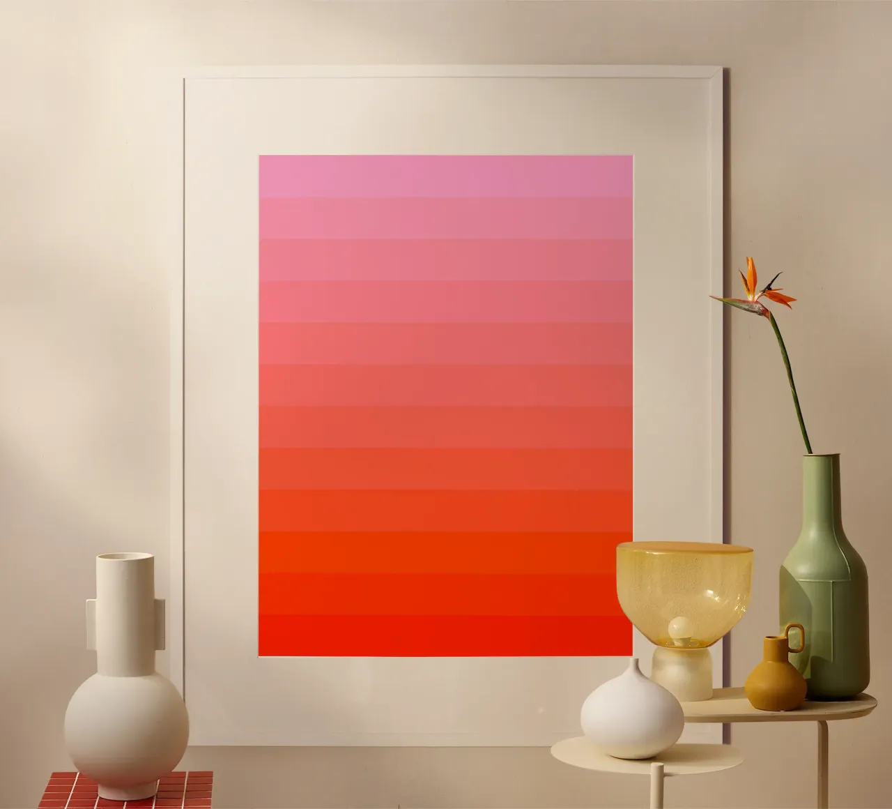 Retro gradiente rosso rosa carta hahnemühle da Katja Stehle Design