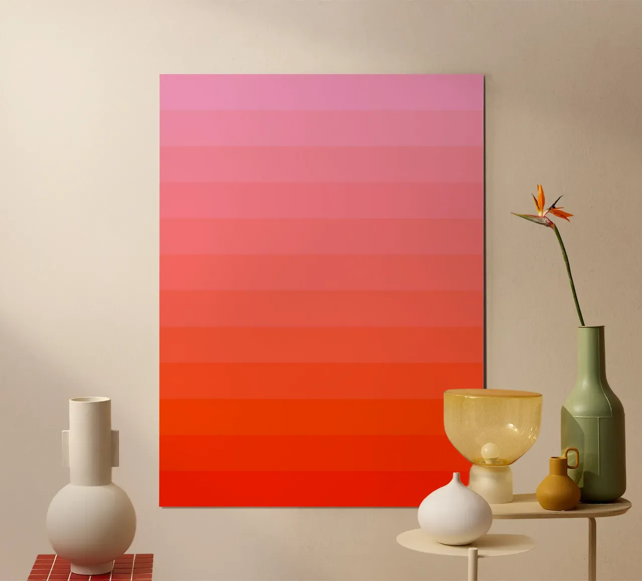 Retro gradiente rosso rosa carta hahnemühle da Katja Stehle Design