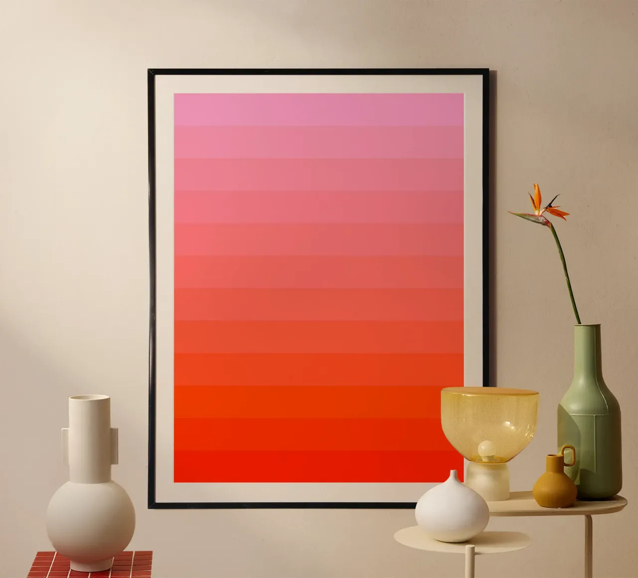 Retro gradiente rosso rosa carta hahnemühle da Katja Stehle Design