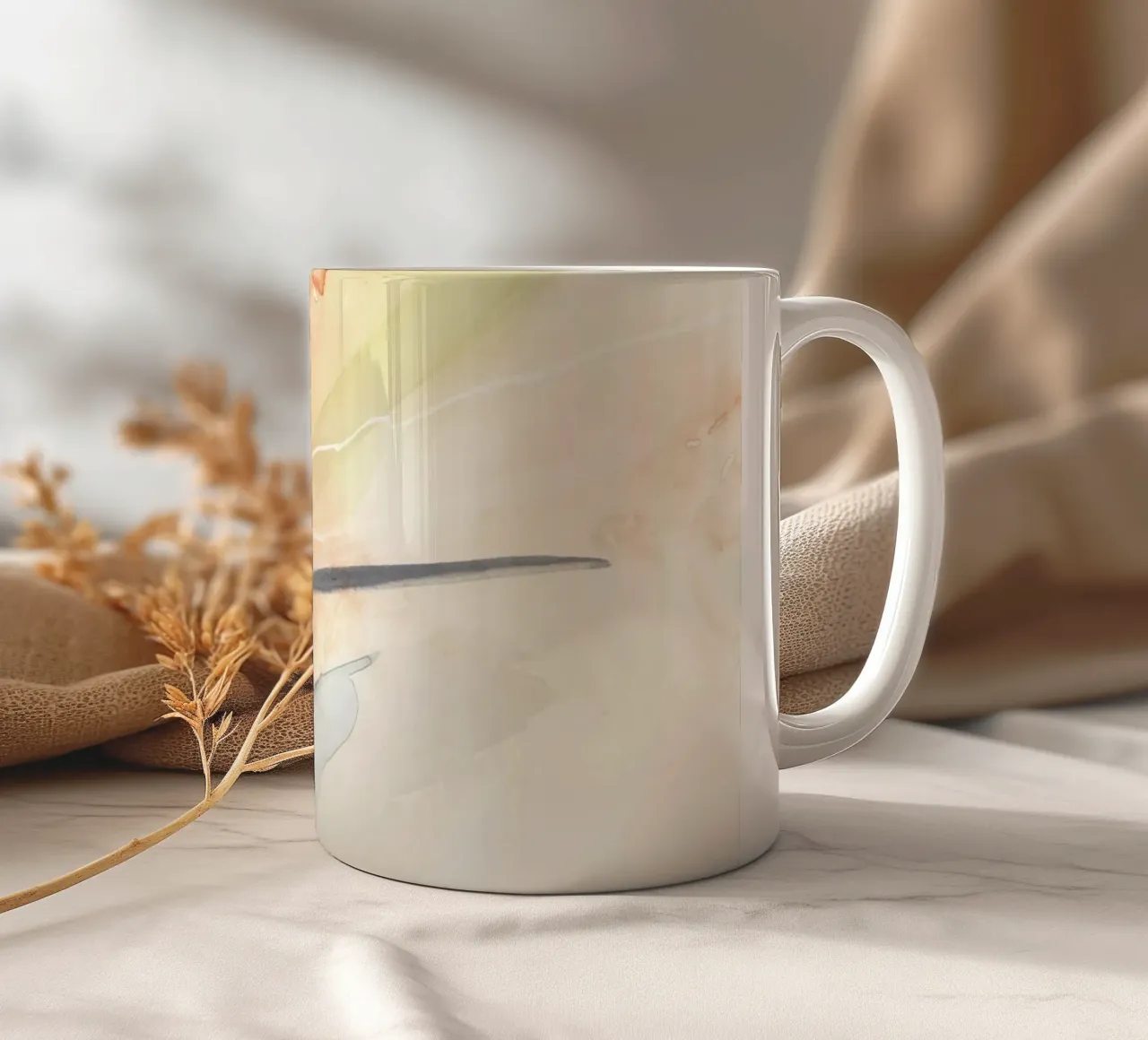 Pennellate di toni caldi 1 tazza in ceramica da NouveauPrints