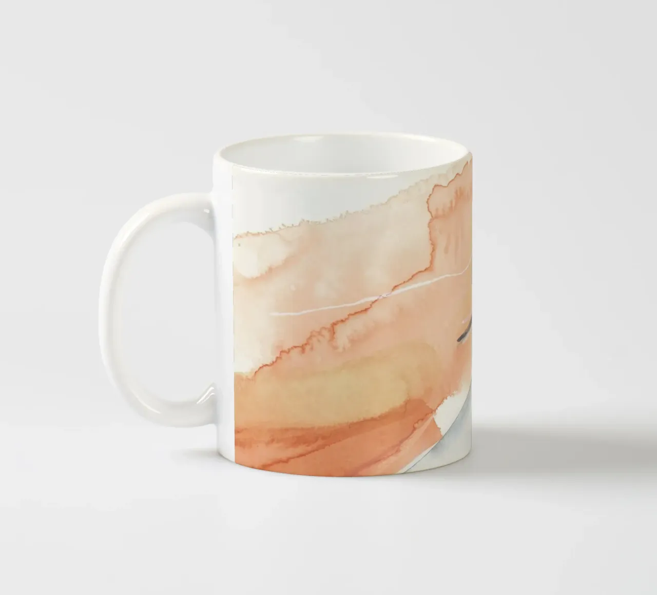 Pennellate di toni caldi 1 tazza in ceramica da NouveauPrints