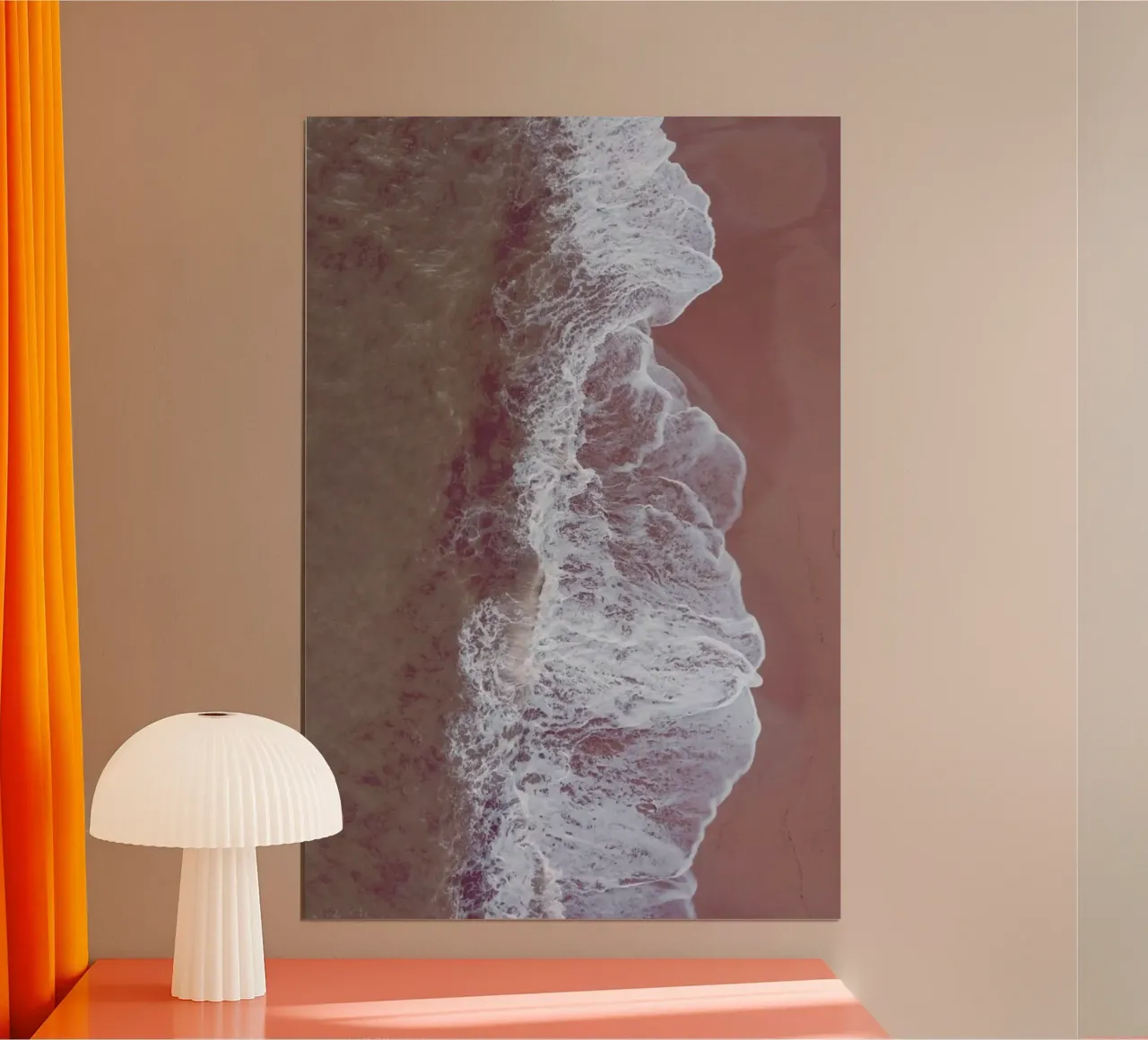 Blush Beach poster con telaio in plastica da Studio Nahili