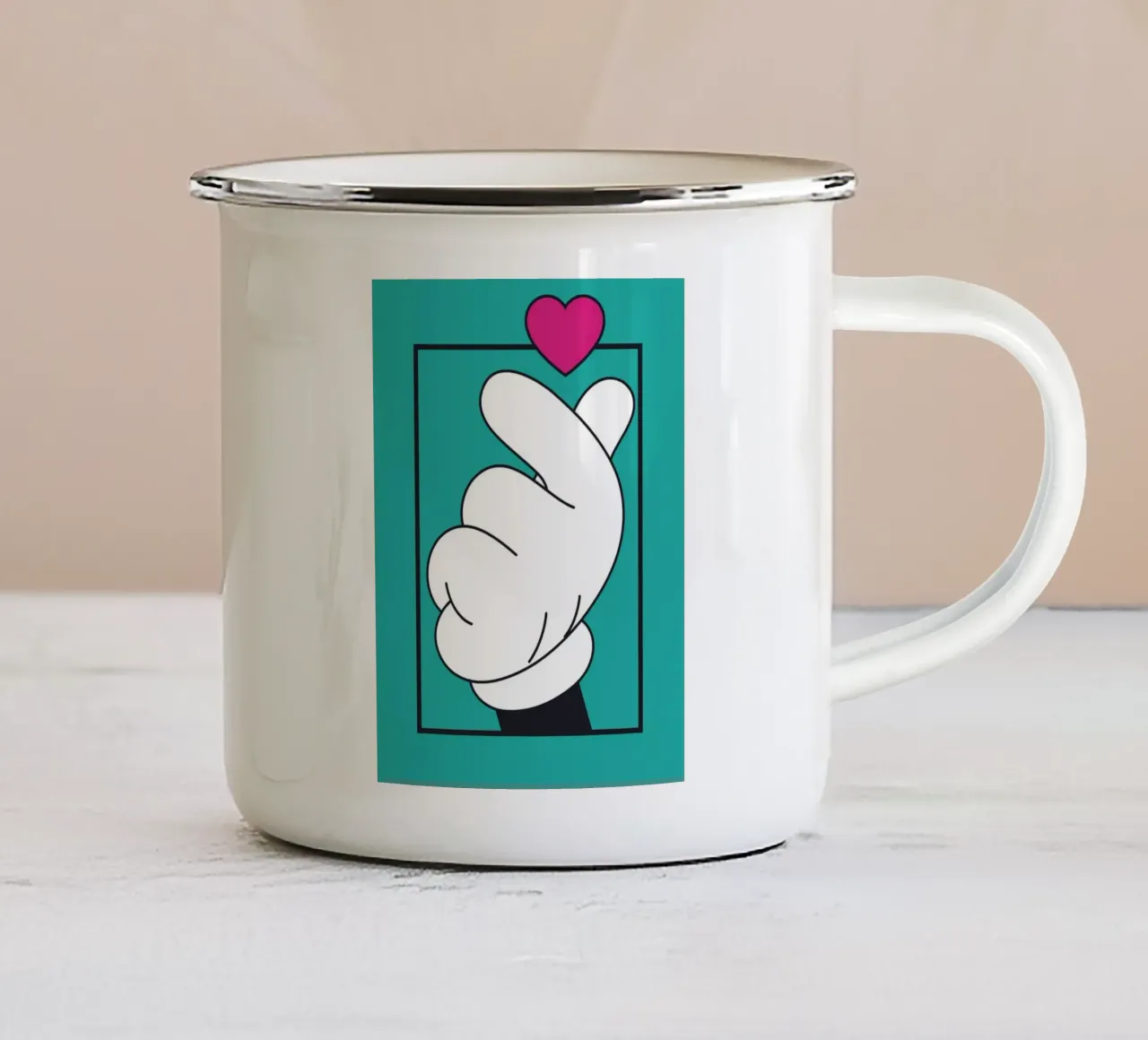 Mickey & Minnie - love tazza in smalto da Mickey Mouse