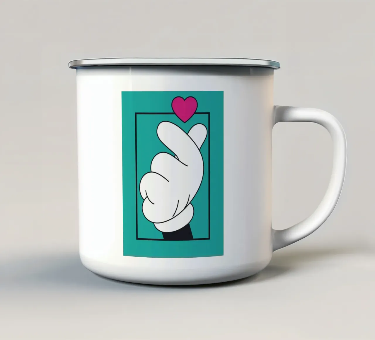 Mickey & Minnie - love tazza in smalto da Mickey Mouse