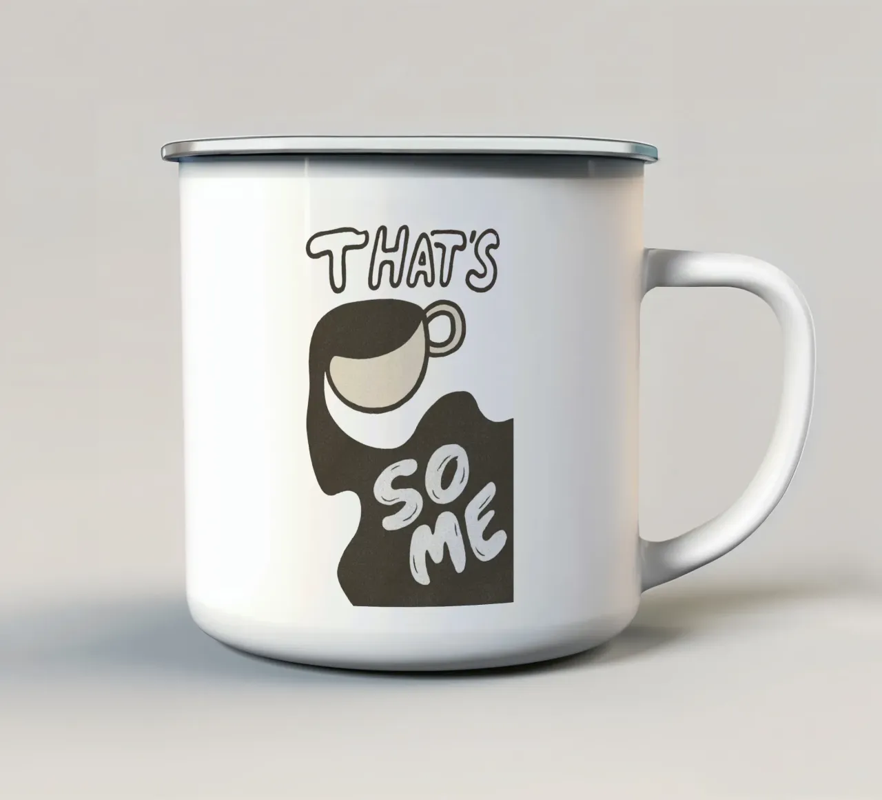 Pour Personality Here tazza in smalto da QuooodZ by MooodzArt