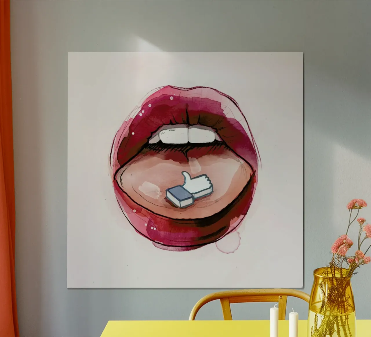 Likes poster con telaio in alluminio da Ina Stanimirova
