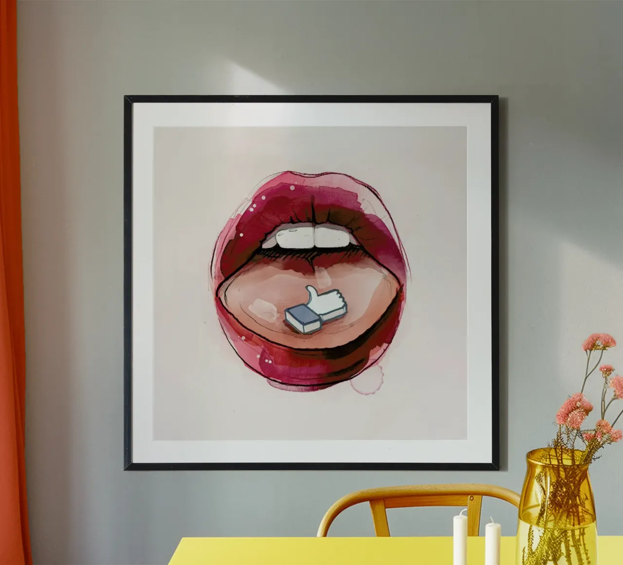 Likes poster con telaio in alluminio da Ina Stanimirova