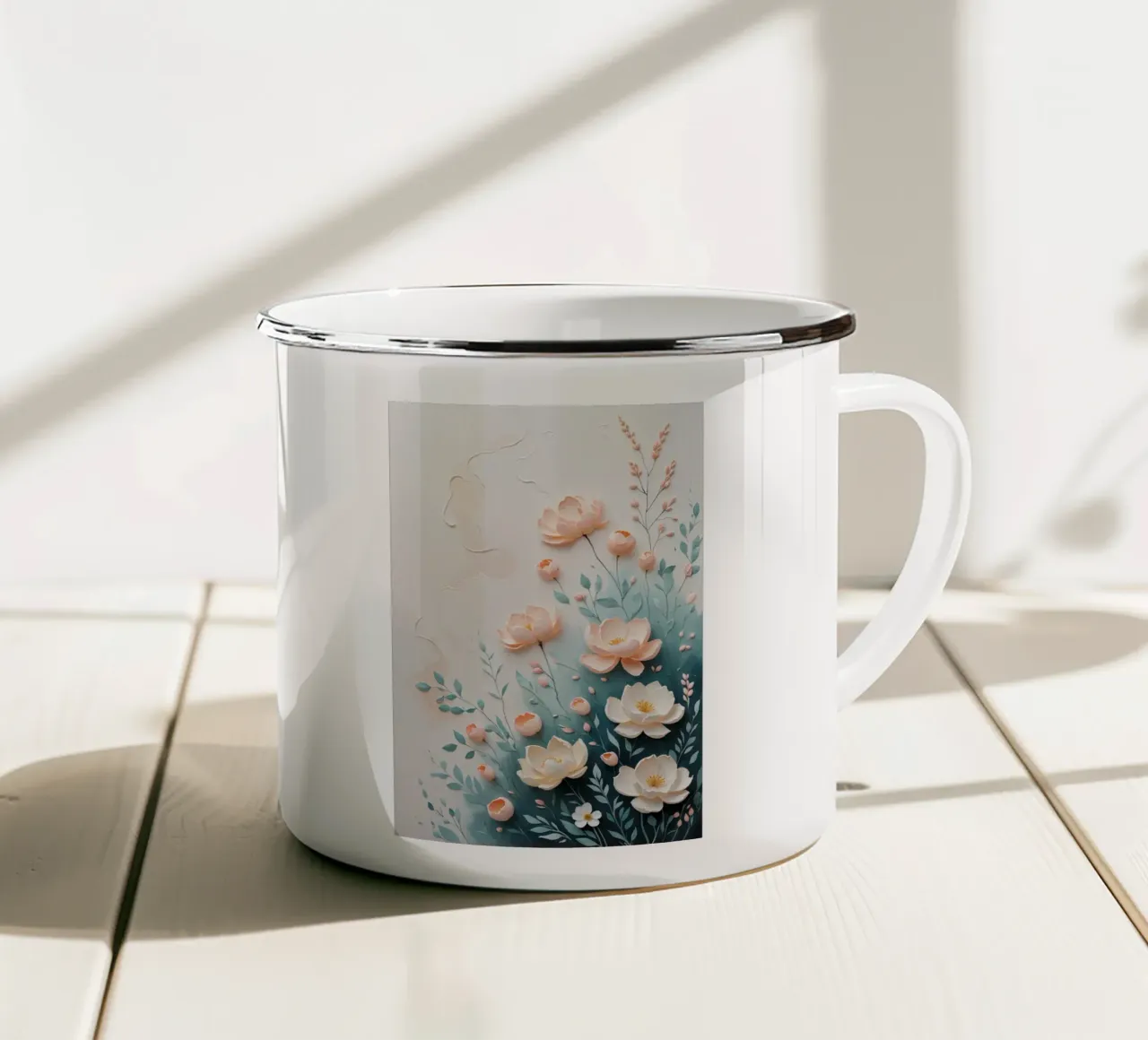 Abstract Forest – Ruhe in Form und Fläche Emaille Tasse von AlbertKlee