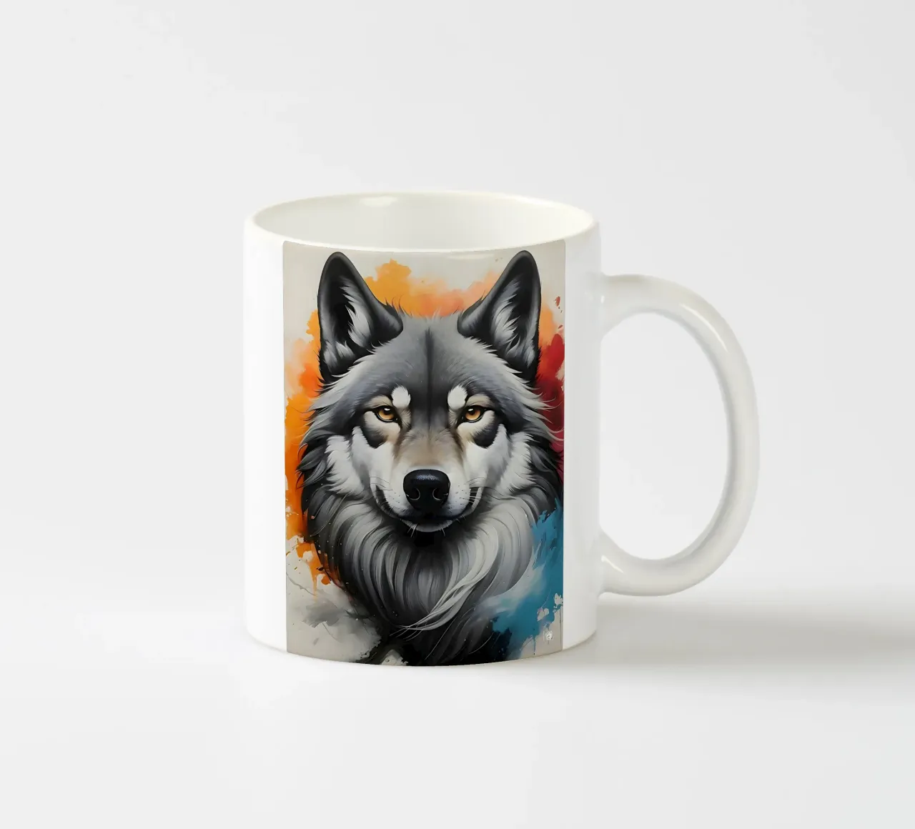 Acquerello Lupo tazza in ceramica da LM2KONE