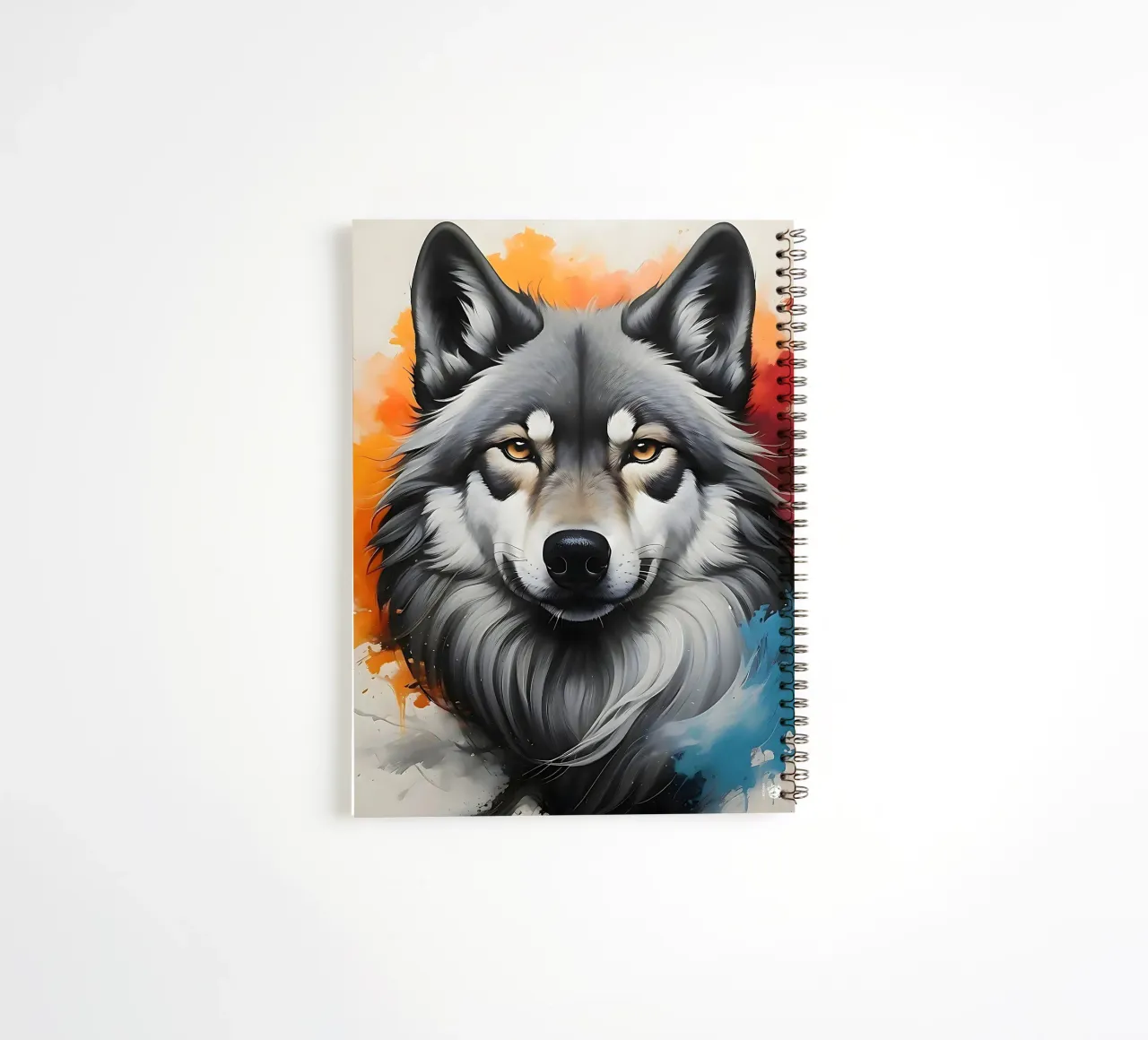 Aquarelverf Wolf notitieboek met spiraal van LM2KONE