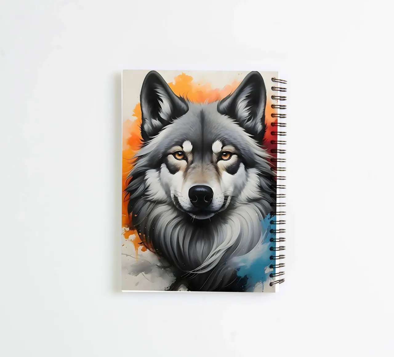 Aquarelverf Wolf notitieboek met spiraal van LM2KONE