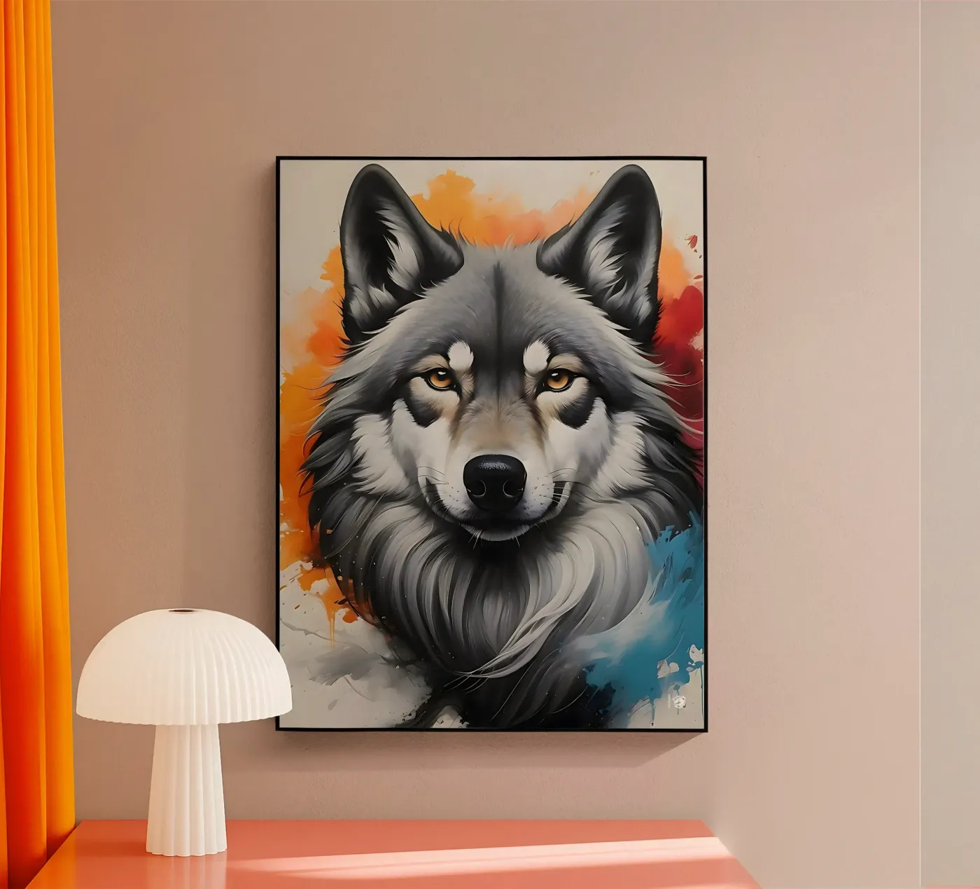 Acquerello Lupo plexiglass da LM2Kone