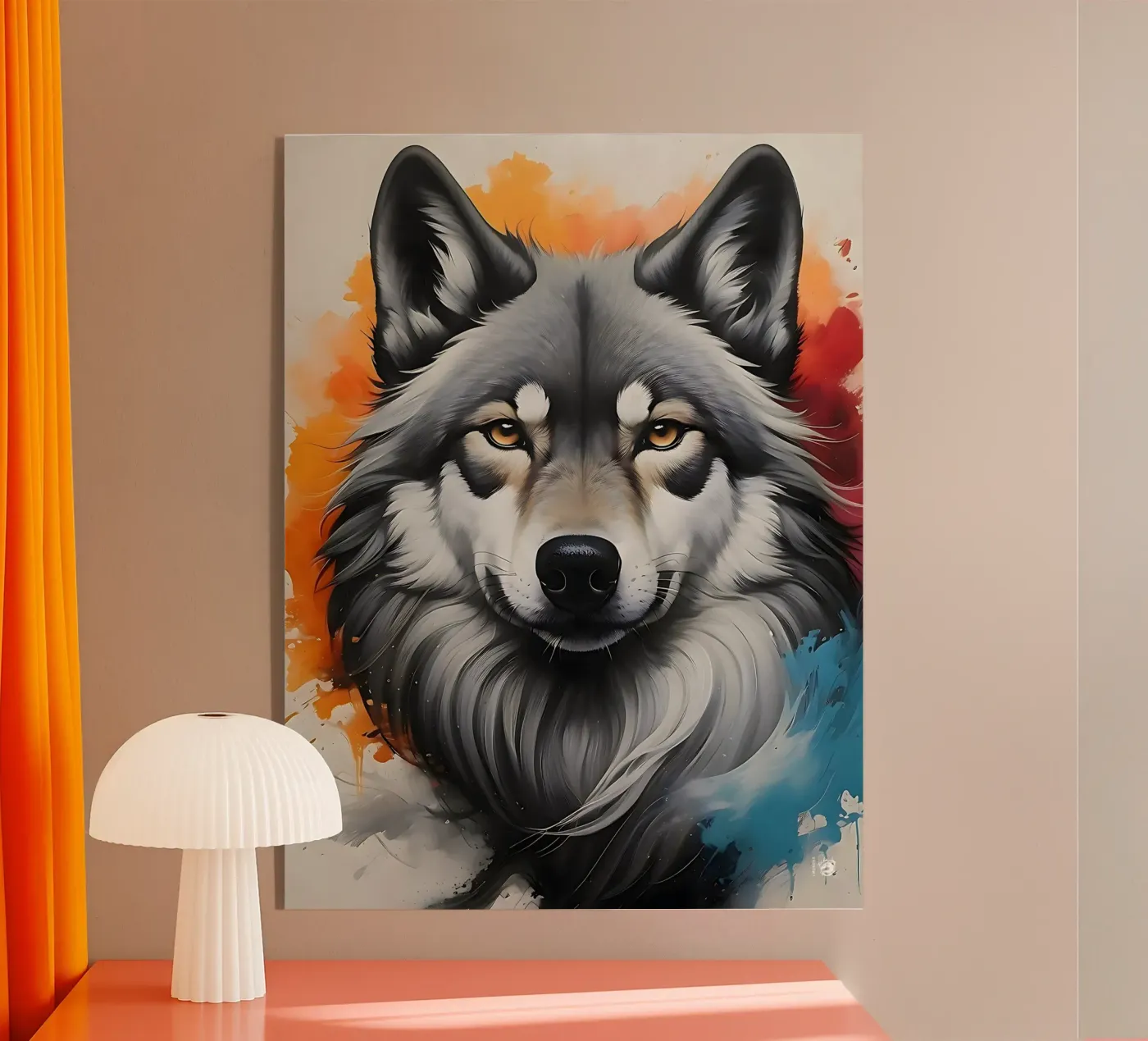 Acquerello Lupo plexiglass da LM2Kone