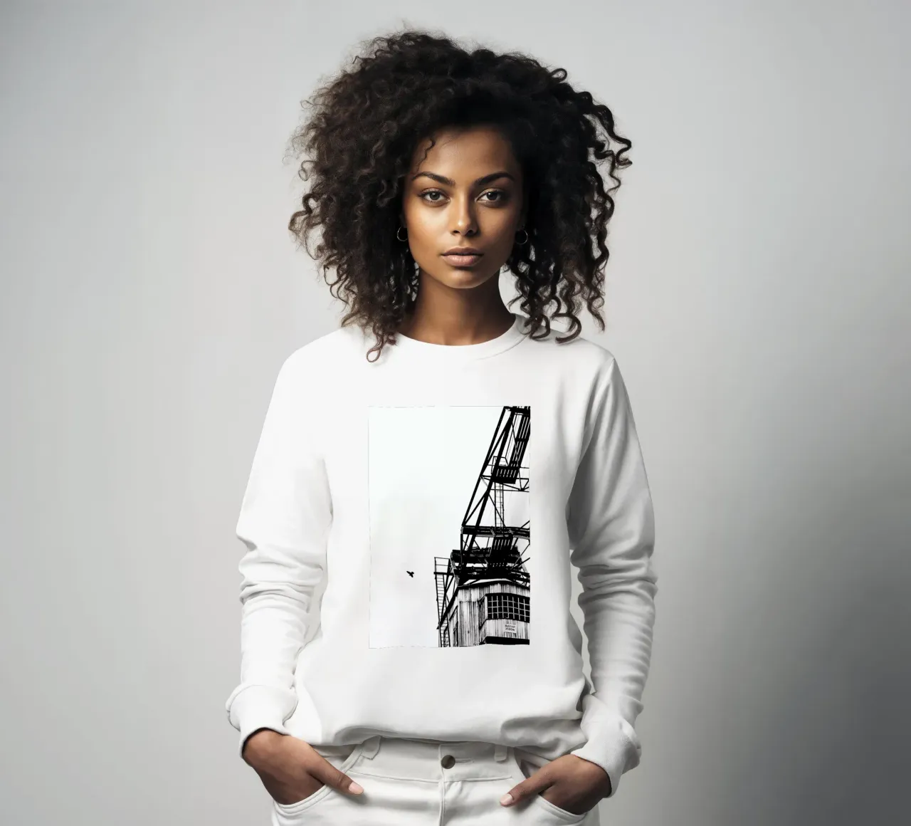 Epic Crane sweatshirt van Babett Schultze