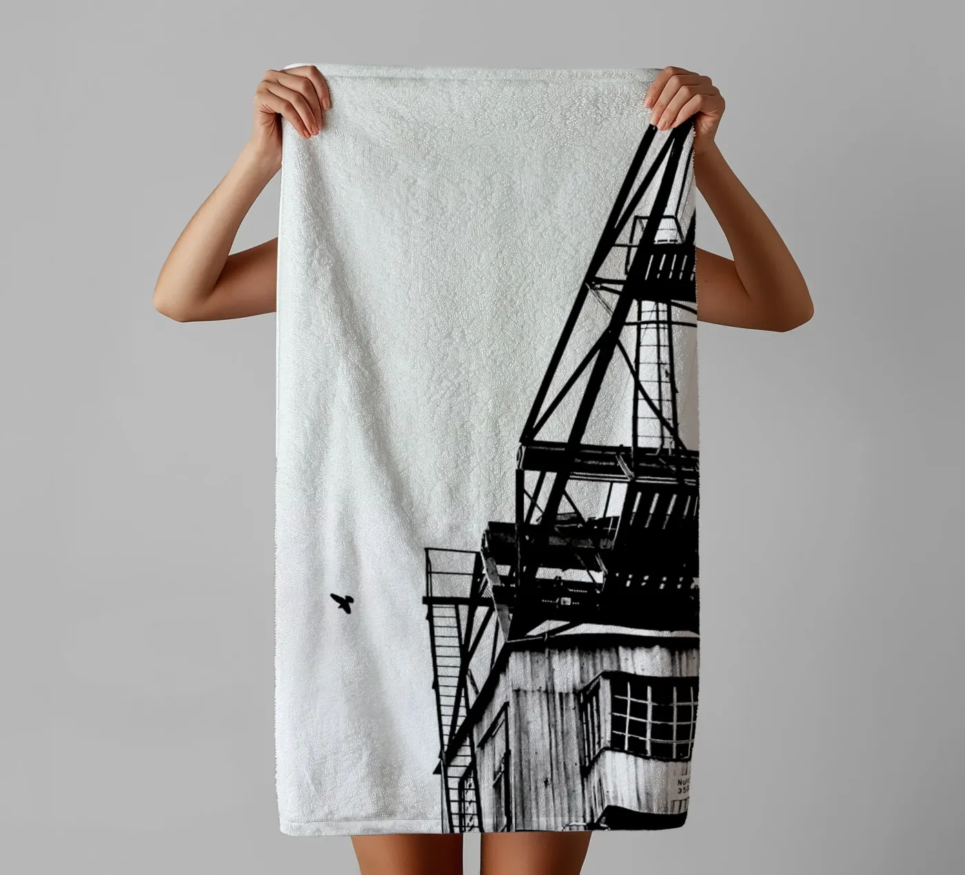 Epic Crane badhanddoek van Babett Schultze