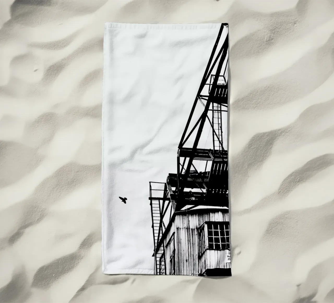 Epic Crane beach towel by Babett Schultze