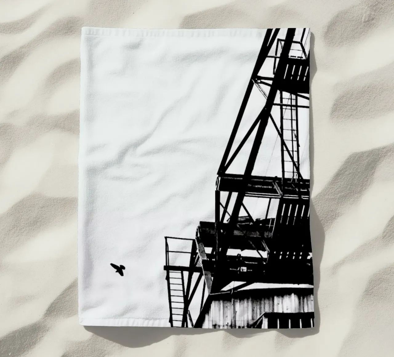 Epic Crane beach towel by Babett Schultze