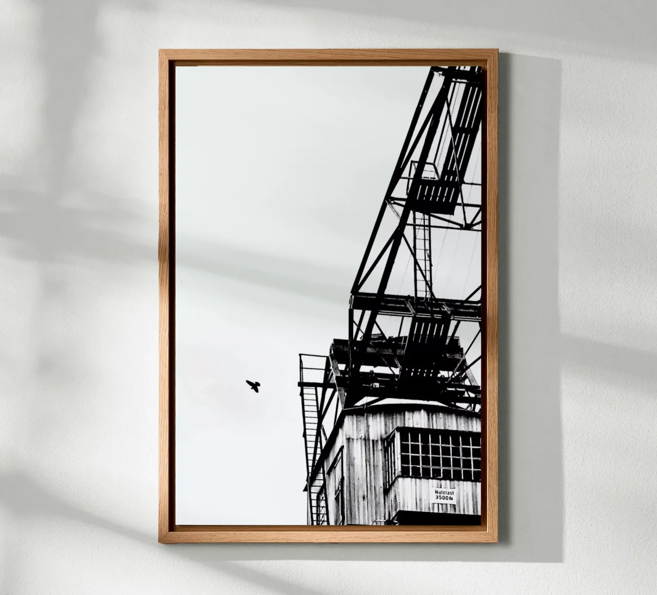 Epic Crane tela con Cornice a cassetta da Babett Schultze