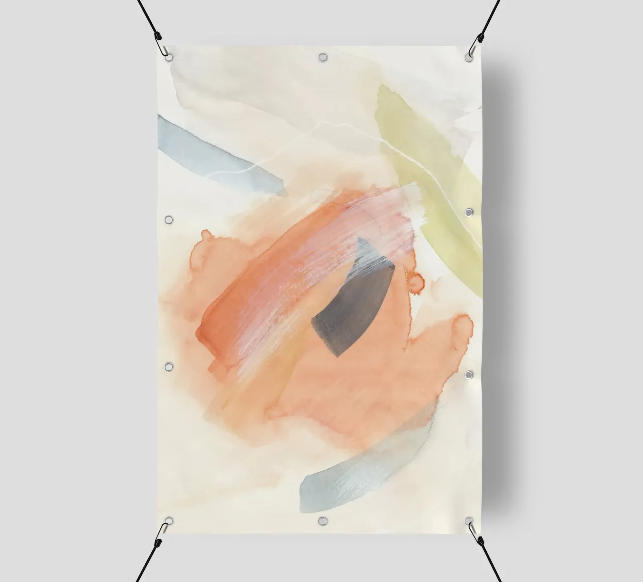 Pennellate di toni caldi 2 telo in pvc da NouveauPrints