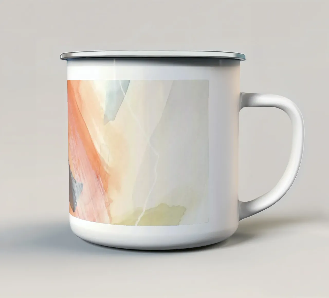Pennellate di toni caldi 2 tazza in smalto da NouveauPrints