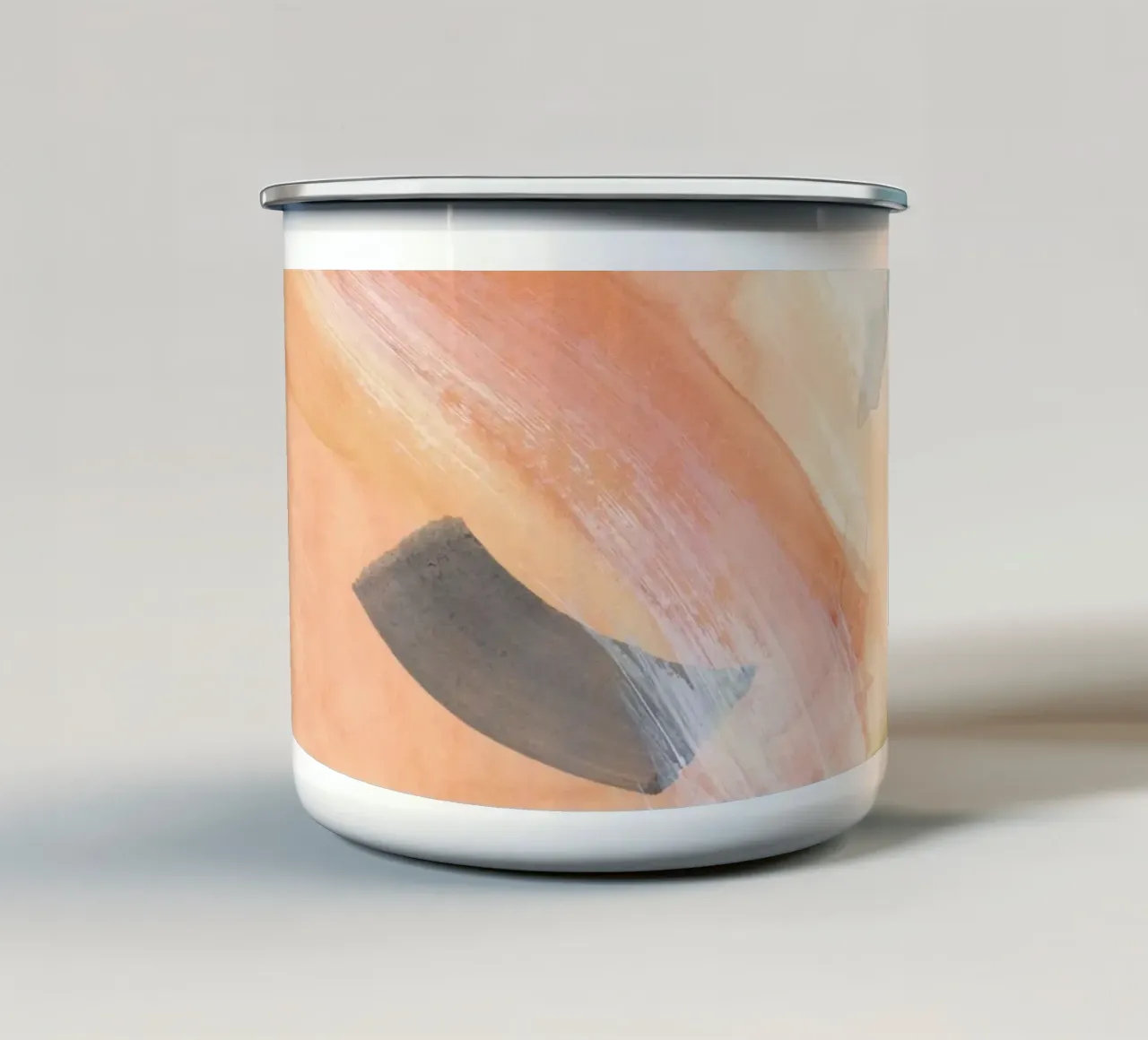 Pennellate di toni caldi 2 tazza in smalto da NouveauPrints