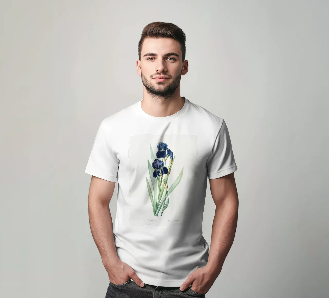 Purple Iris t-shirt da Pretty Flowers Vintage Botanicals