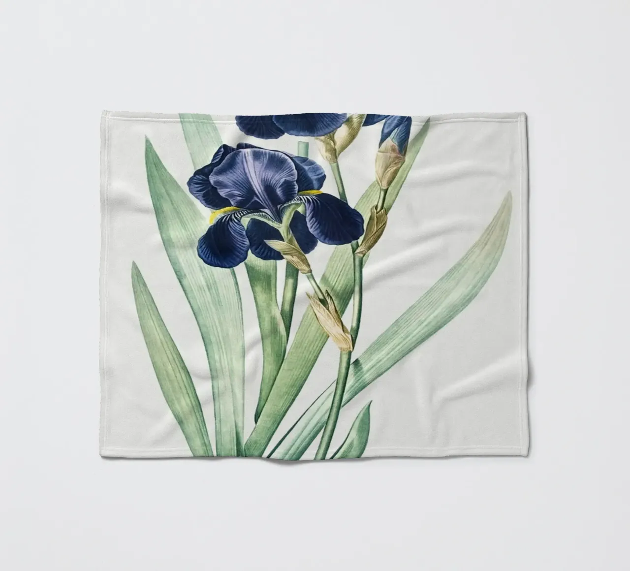 Purple Iris coperta in pile da Pretty Flowers Vintage Botanicals