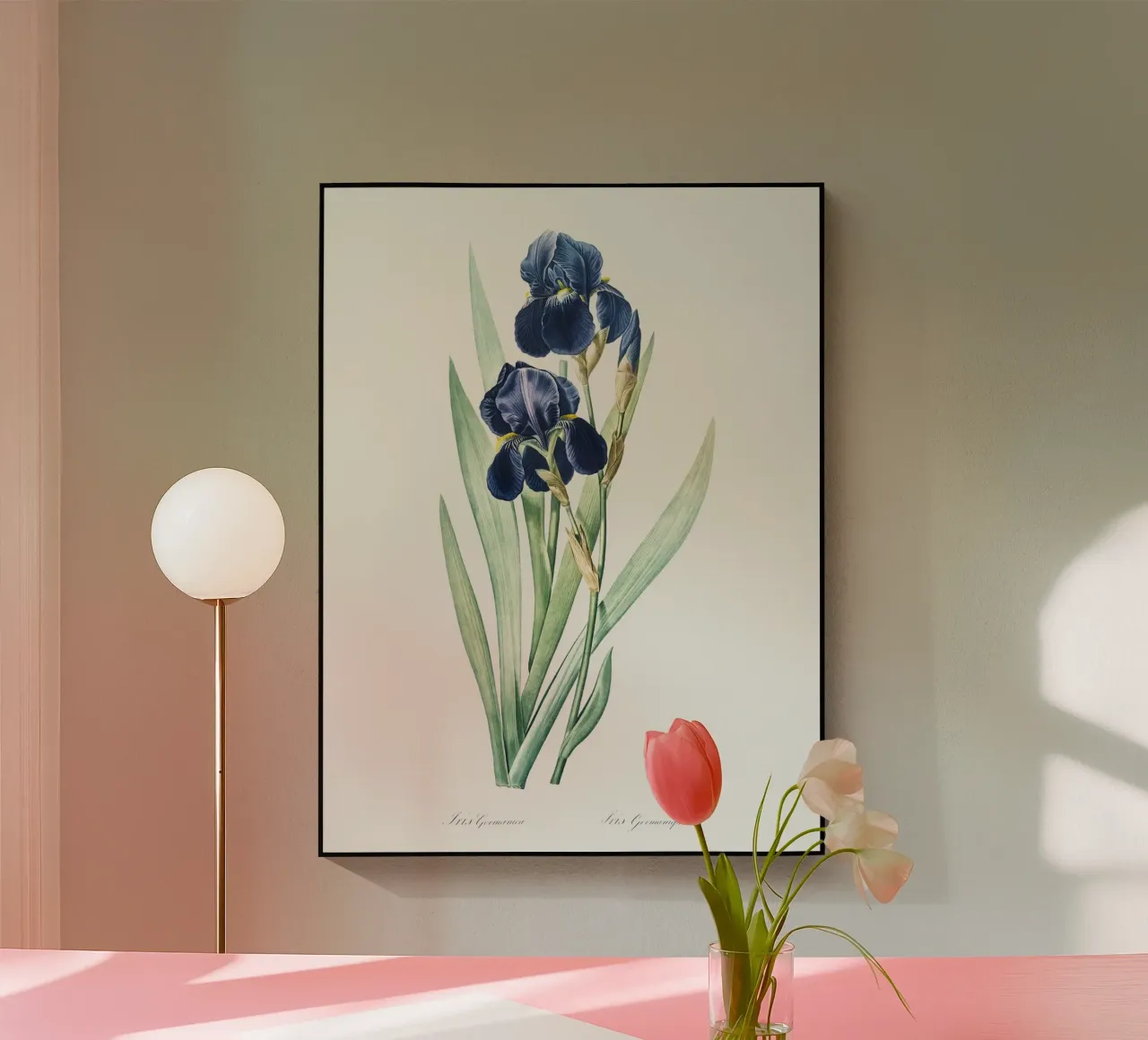 Purple Iris plexiglass da Pretty Flowers Vintage Botanicals