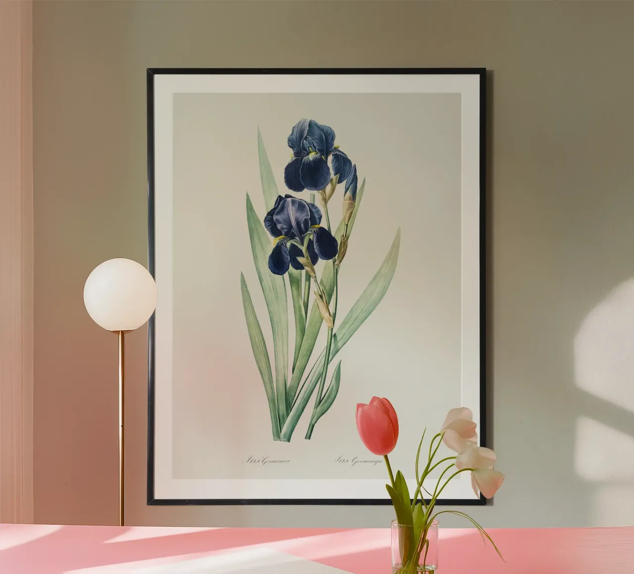 Purple Iris carta hahnemühle da Pretty Flowers Vintage Botanicals