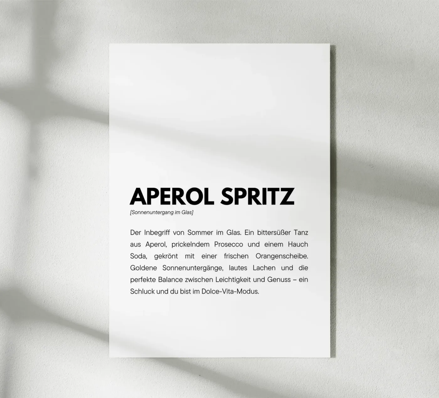 Definition Aperol Spritz plexiglass da DigiWunderwerk