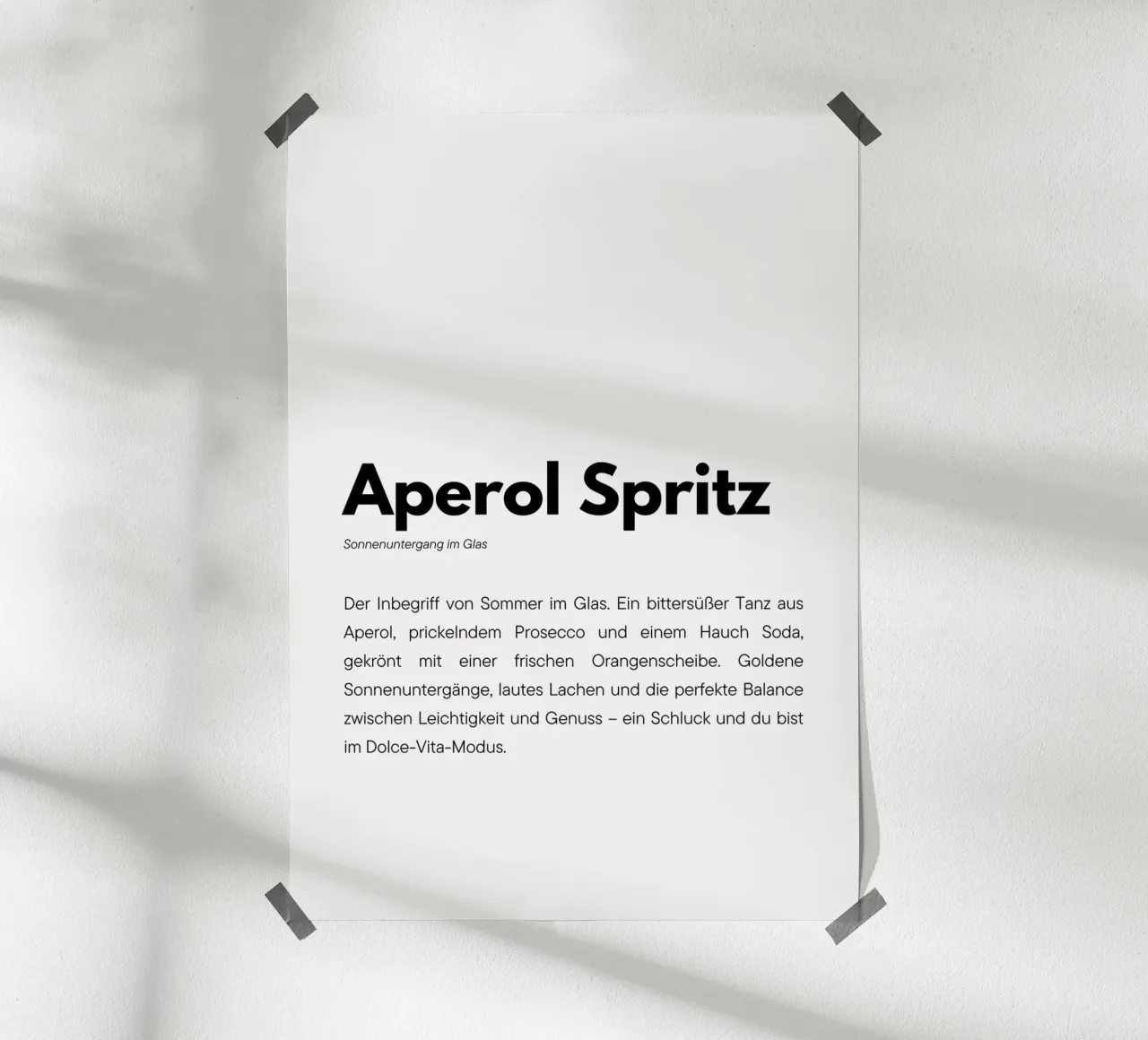 Definition Aperol Spritz poster da DigiWunderwerk