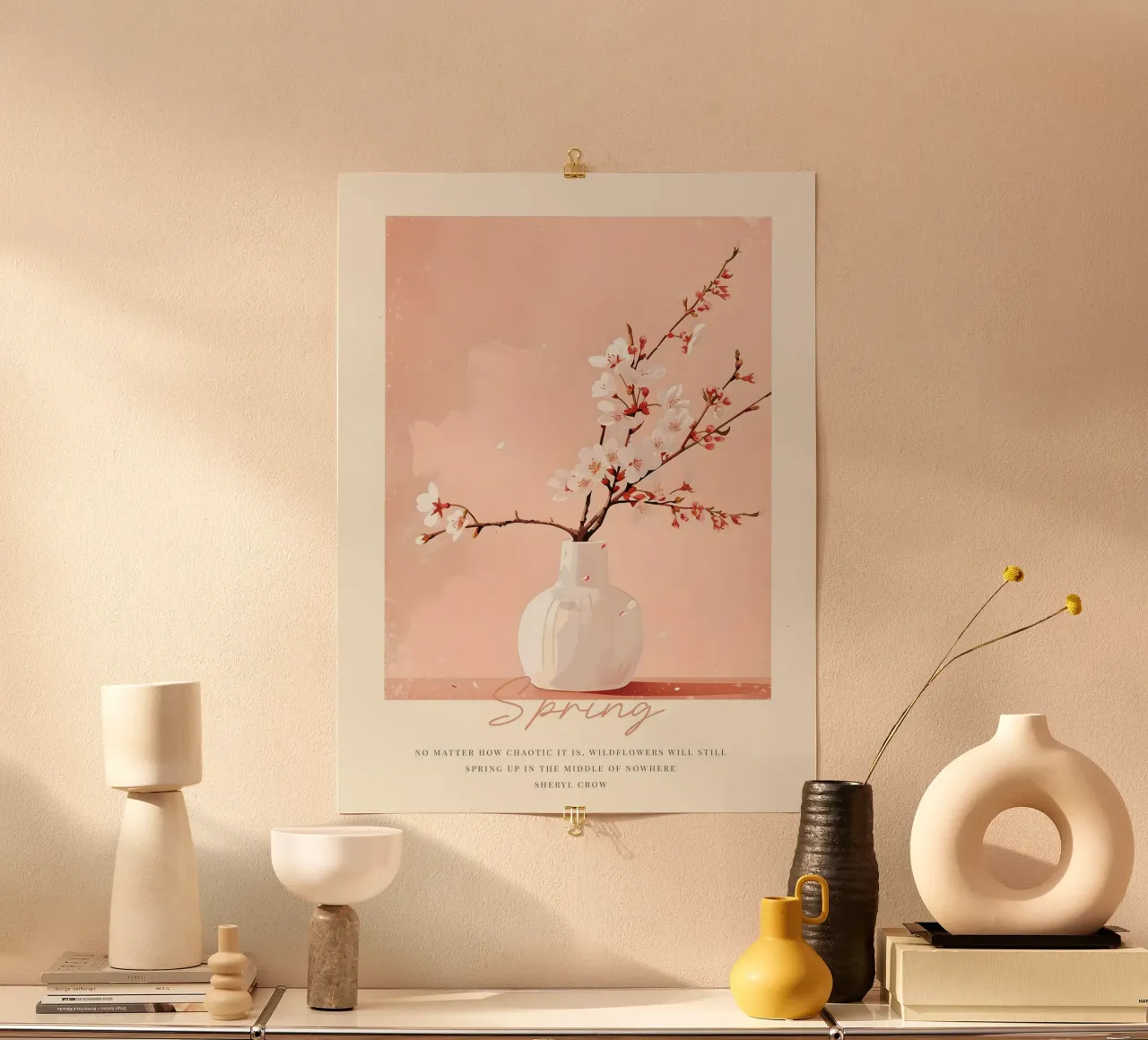 Happy Easter No 26 poster con telaio in alluminio da treechild