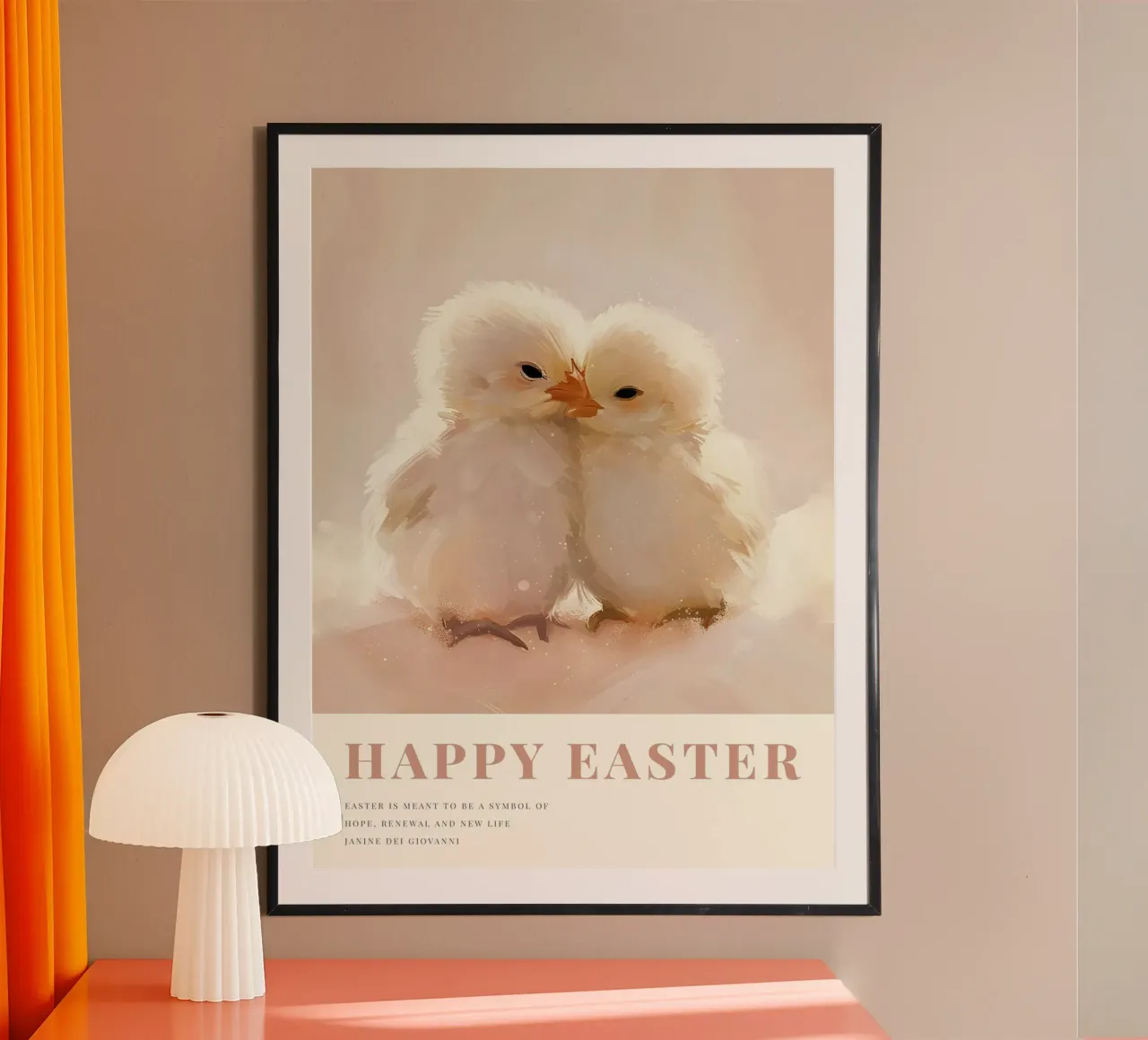 Happy Easter No 27 poster con telaio in plastica da treechild
