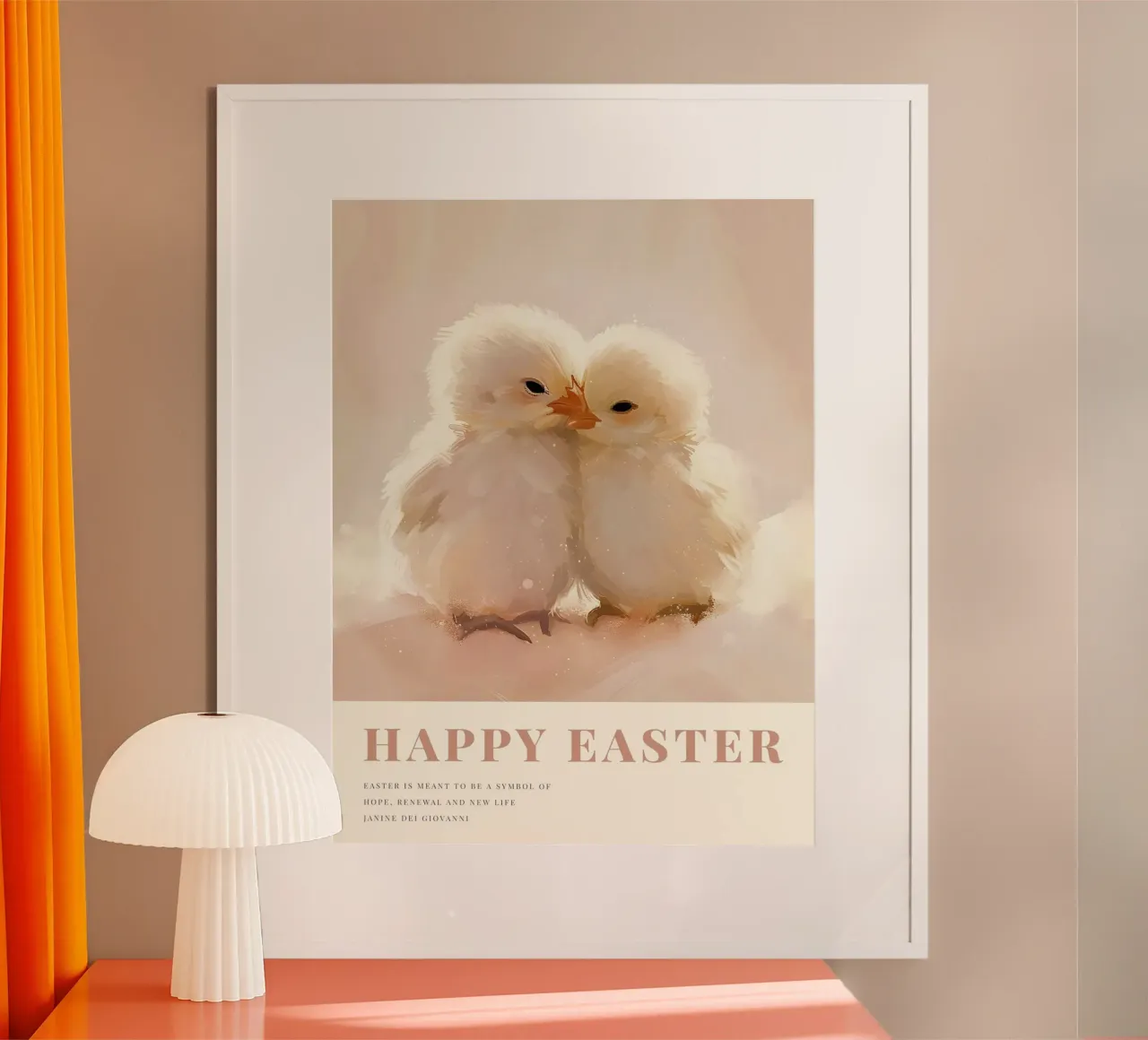 Happy Easter No 27 poster con telaio in plastica da treechild