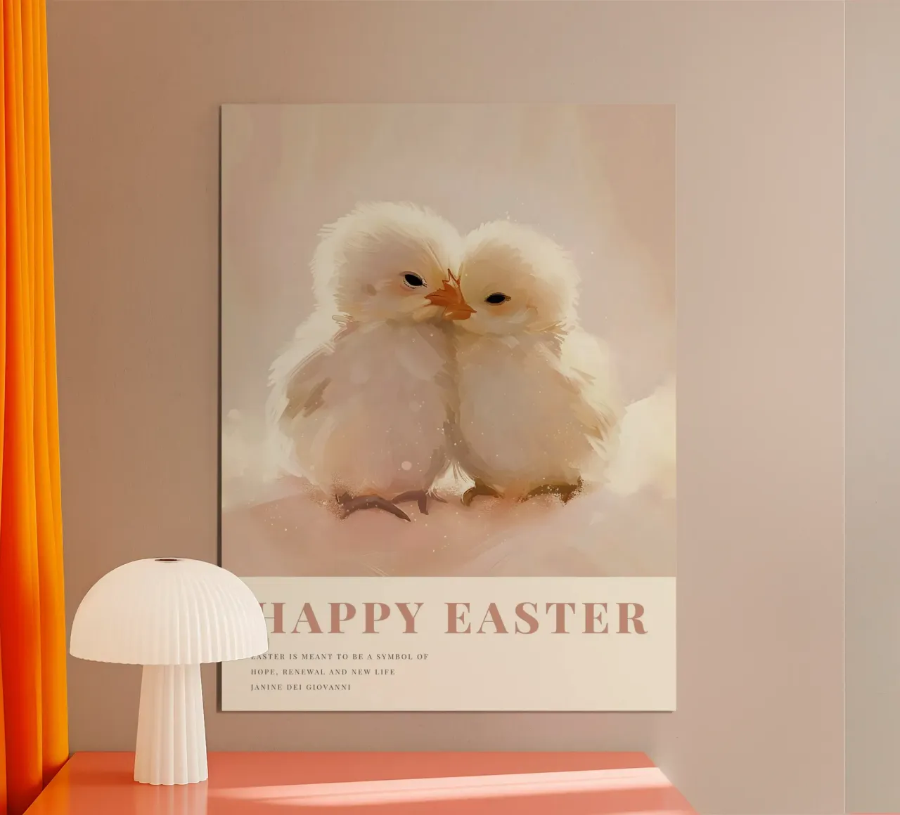 Happy Easter No 27 poster con telaio in plastica da treechild