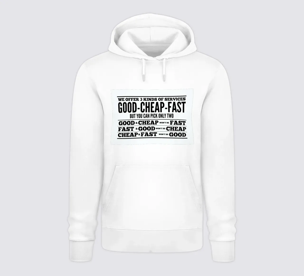 Good Cheap Fast felpa con cappuccio da Mr Cup